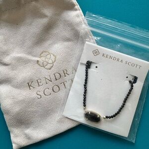 Kendra Scott Black Beaded Necklace with Gold Accent